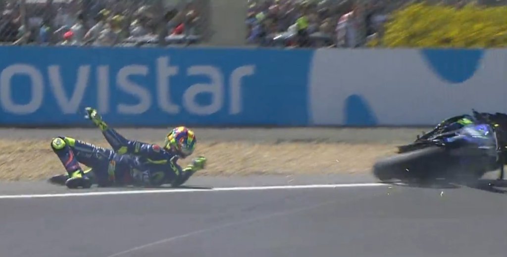 Valentino Rossi Le Man crash 2017 Valentino Rossi Le Man crash 2017
