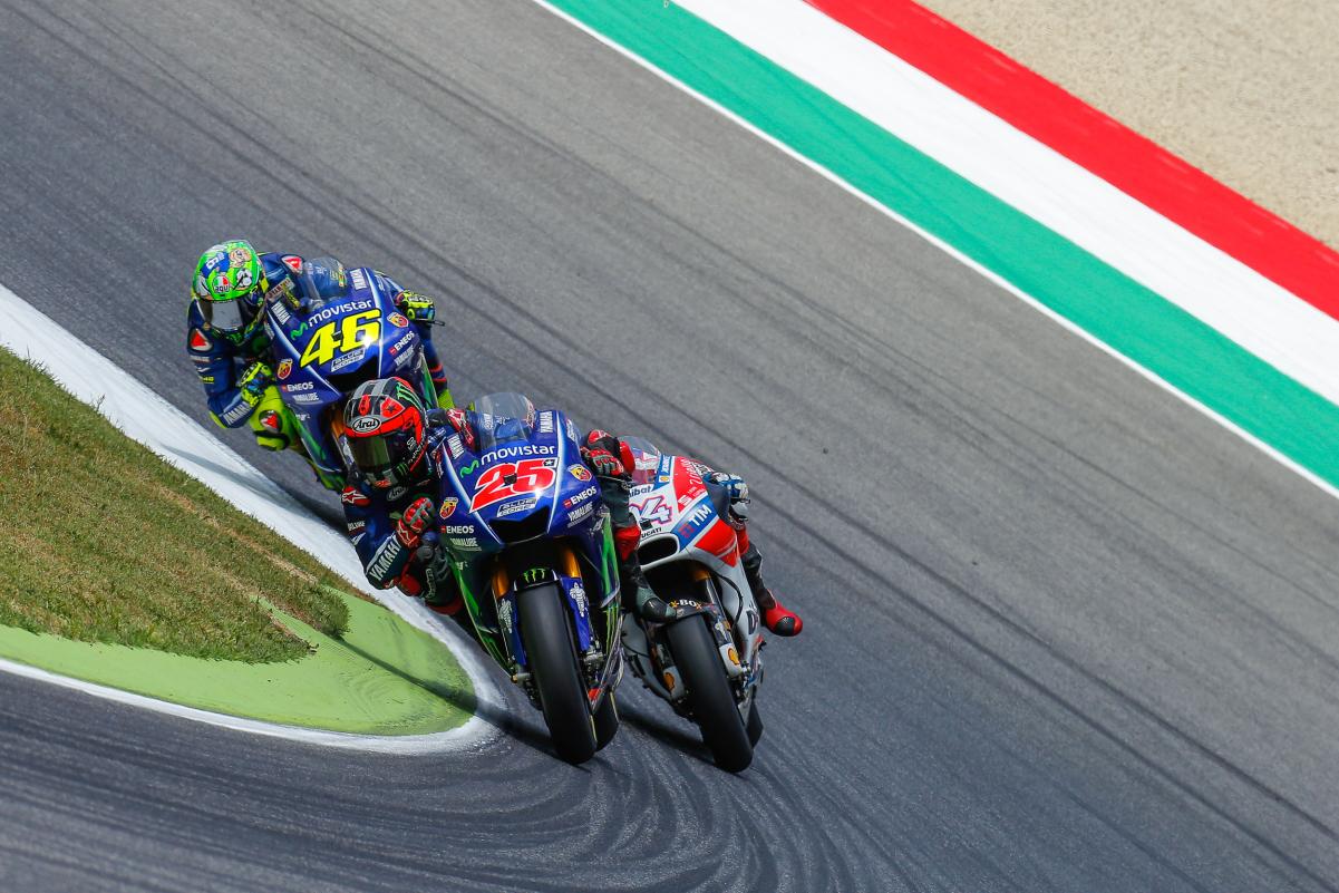 Vinales, Dovizioso, Rossi Mugello 2017 Vinales, Dovizioso, Rossi Mugello 2017