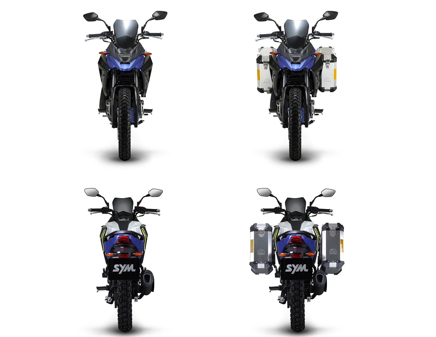 SYM NH Trazer 200 2018 front and rear with panniers SYM NH Trazer 200 2018 front and rear with panniers
